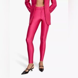 Good American good waist compression shine leggings in fuchsia pink - 2 nwt